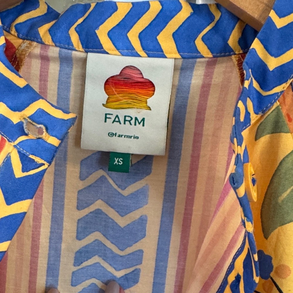 FARM Rio Yellow Floral Mini Dress - Picture 2 of 2